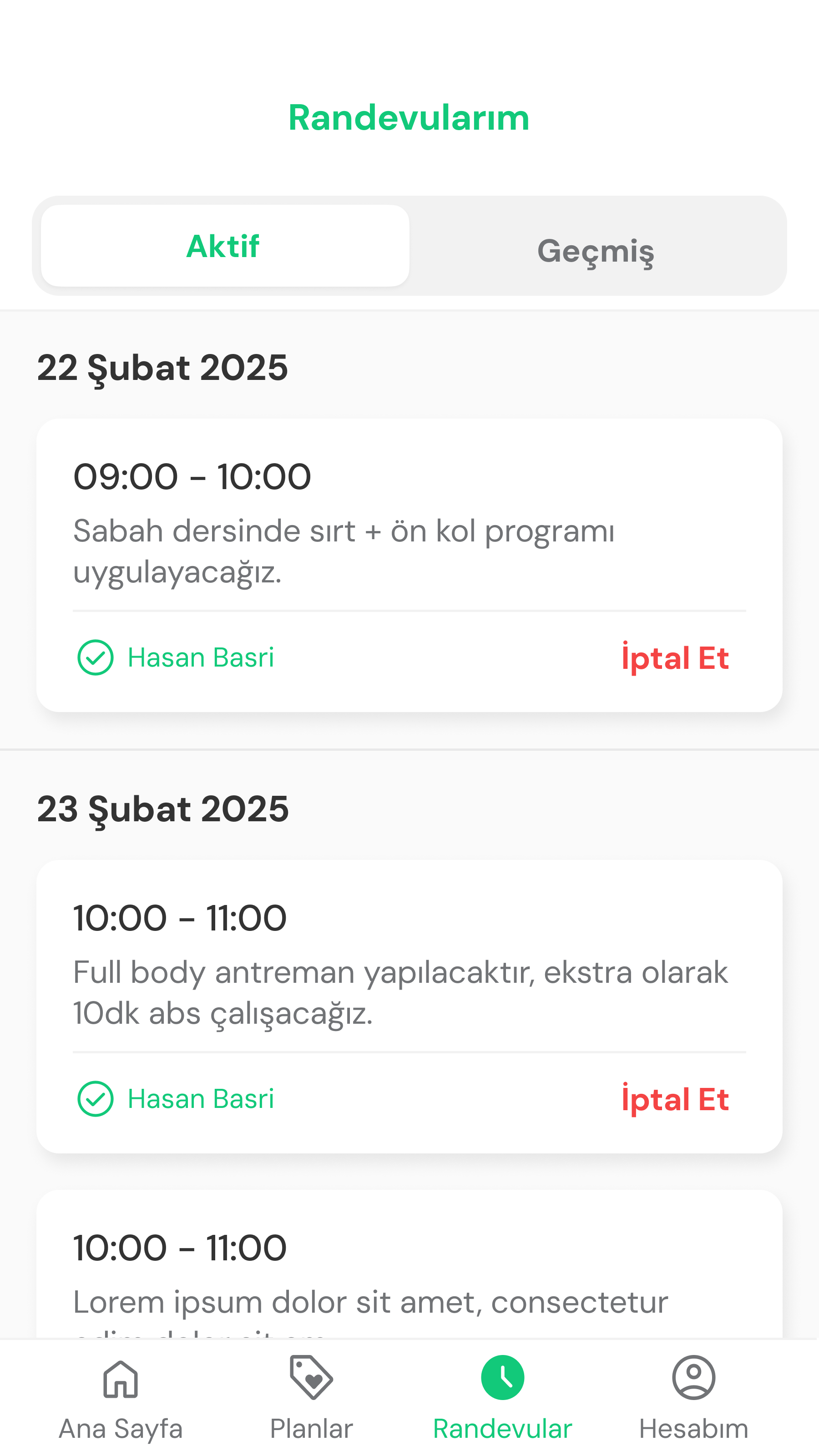 Randevuları Yönetin